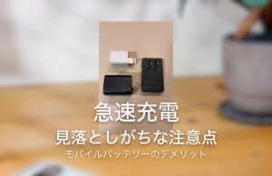 急速充電 見落としがちな注意点 モバイルバッテリーのデメリット
